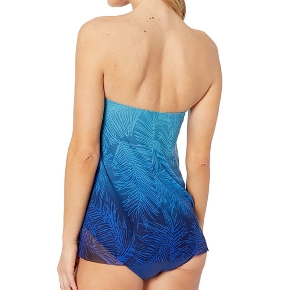 LAUREN Ralph Lauren Ombré Palm Flyaway Swimsuit - Picture 3 of 10